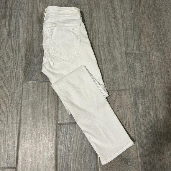LIKE NEW! Women's Rag & Bone White Slim Boyfriend Jeans - 26 - Picture 12 of 13